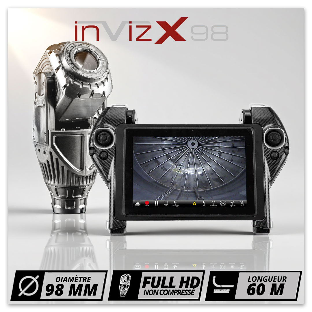 Caméra d’inspection INVIZx98 98 mm 60 m Full HD non compressé
