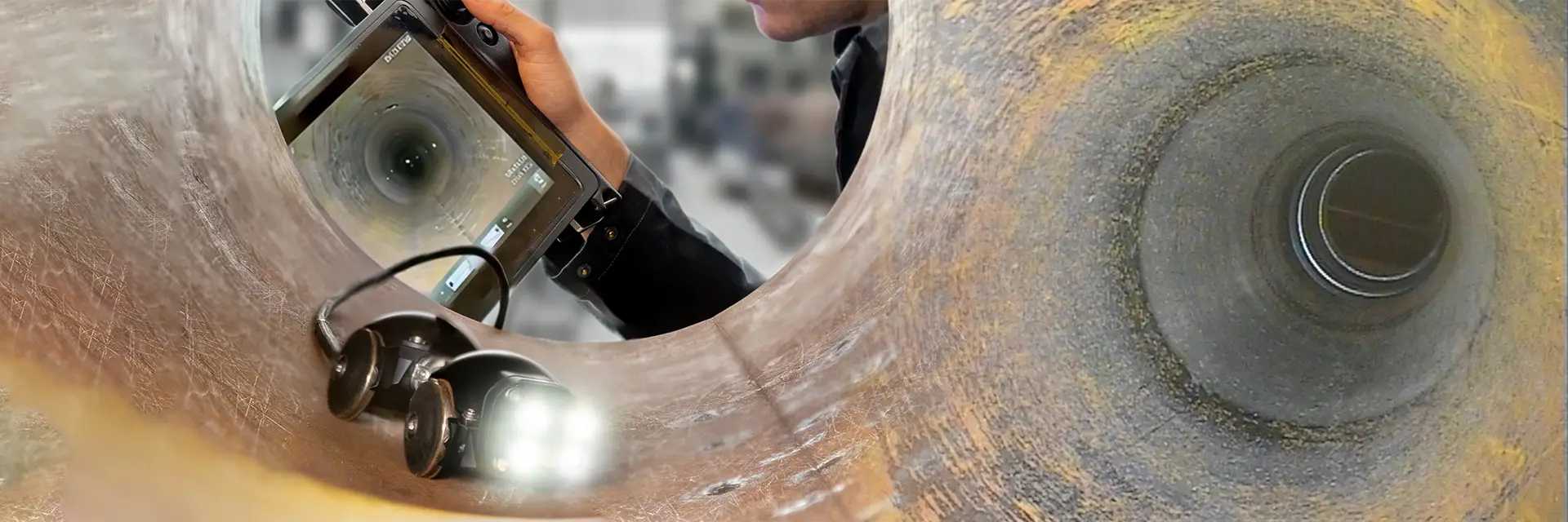 Le Crawler iPIDRO effectuant un inspection video des canalisations